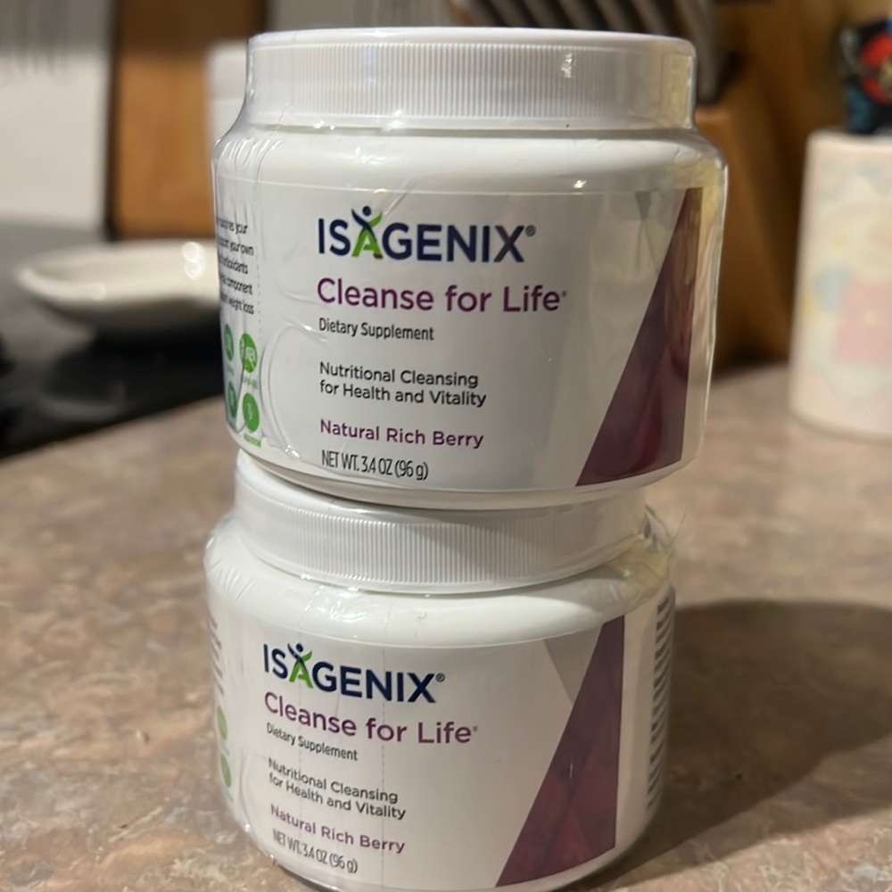 TWO NWT Isagenix Cleanse for Life Natural Rich Berry